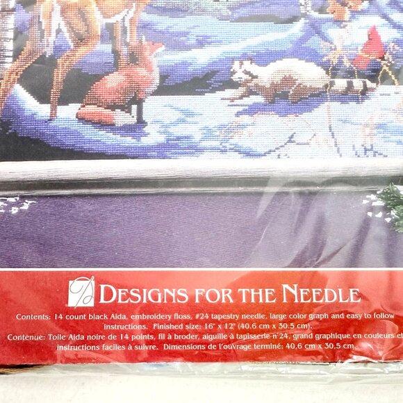Christmas Traditions Reindeer & Forest Scene Cross Stitch Kit - New/Sealed - Picture 4 of 6